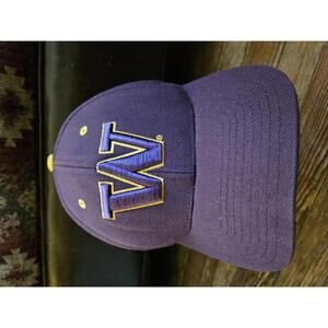 Washington Huskies Embroidery Logo Purple Yellow Mens Adjustable hat/cap - EUC